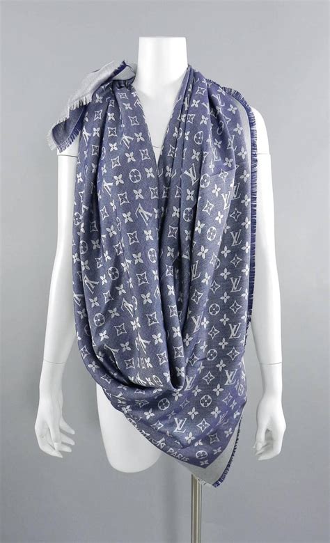 louis vuitton denim shawl|louis vuitton denim scarf.